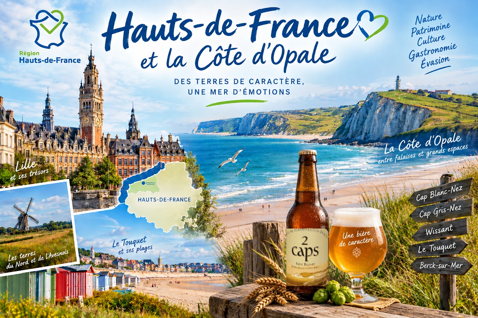 Affiche Hauts-de-France et Côte d'Opale